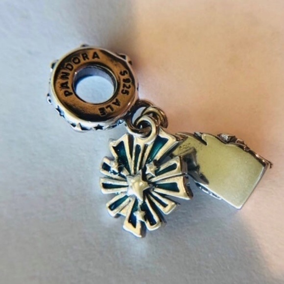 Pandora Disney Parks Castle Fireworks Double Dangle Charm - Picture 3 of 5